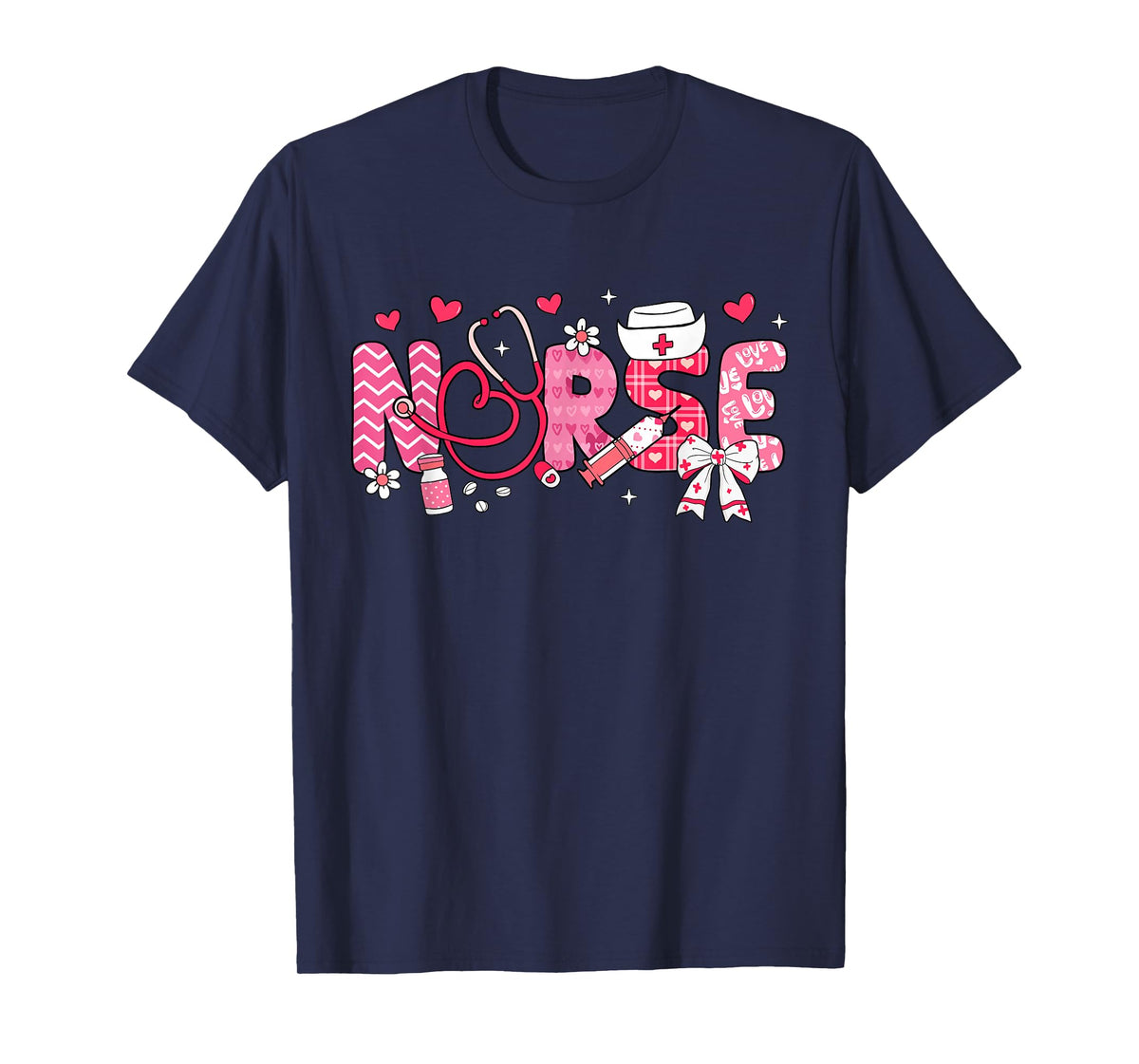 Nurse Valentines Day Valentine Scrub Top Women Scrubs NICU T-Shirt