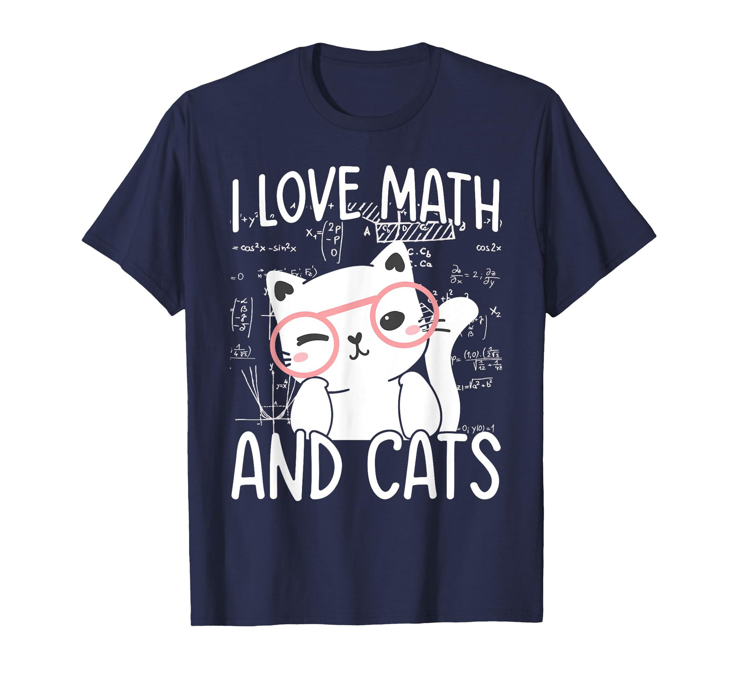 I Love Math And Cats T-Shirt