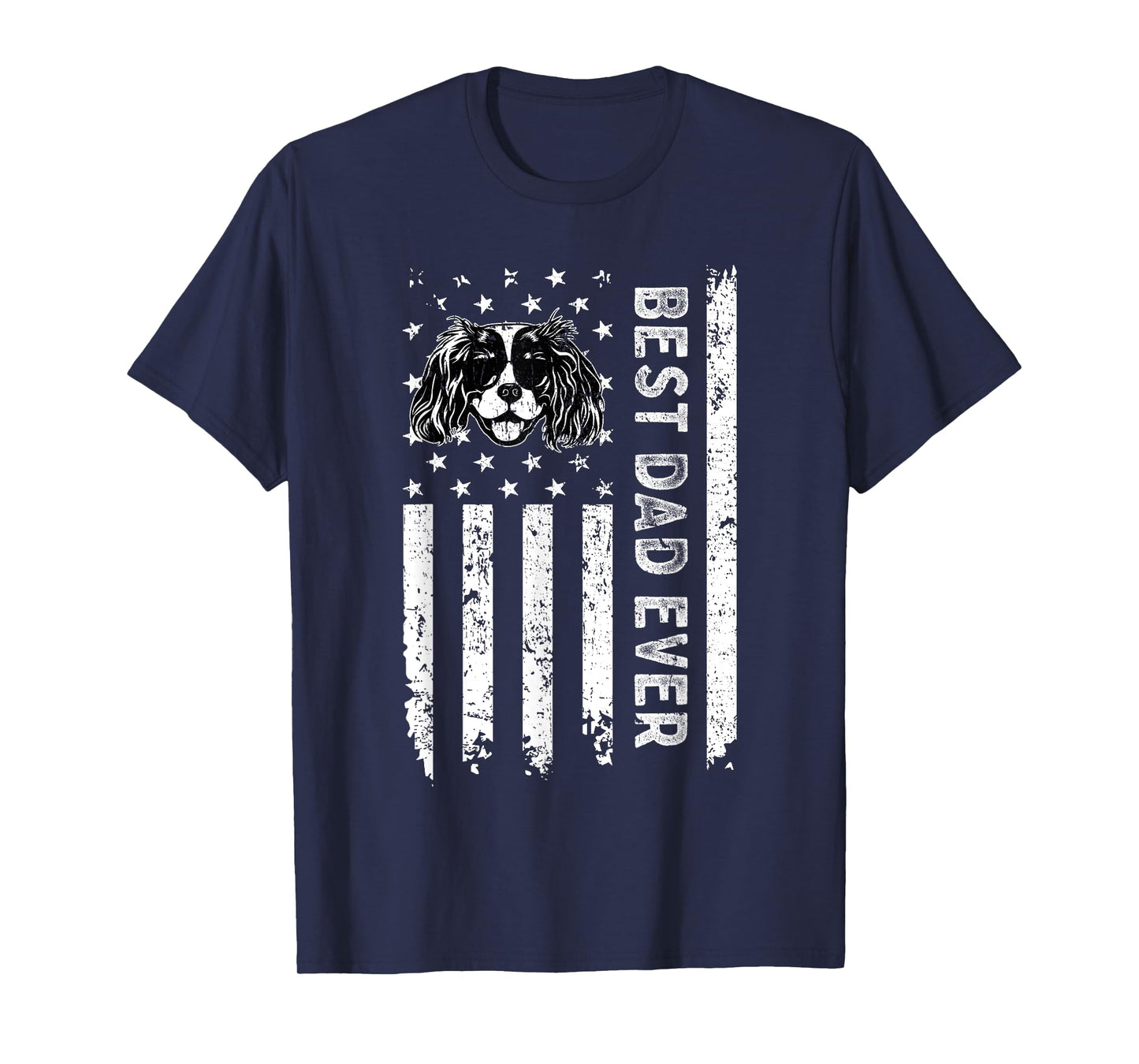 Best Cavalier King Charles Spaniel Dog Dad Ever Fathers Day T-Shirt