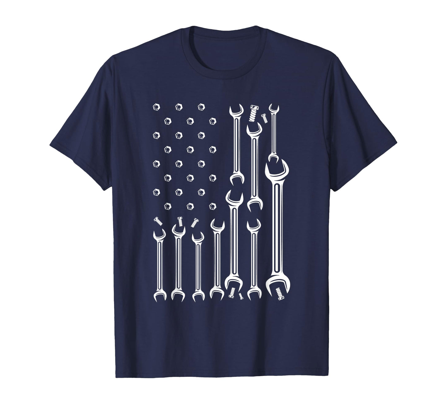 American Flag USA Mechanic Wrenches Tools Gift T-Shirt