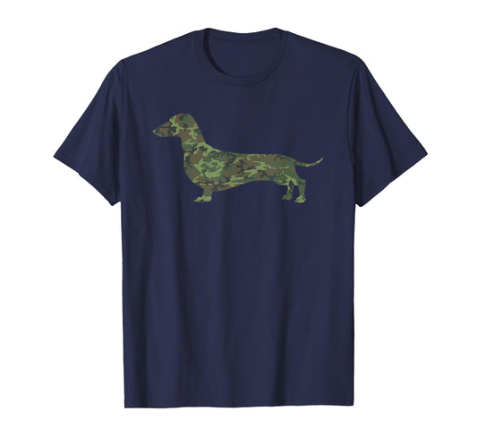 Military Dachshund Camo Print US Sausage Veteran Men Gift T-Shirt