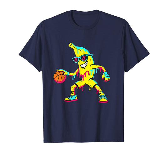 Banana Funny Basketball Drip Kids Youth Boys Girls T-Shirt