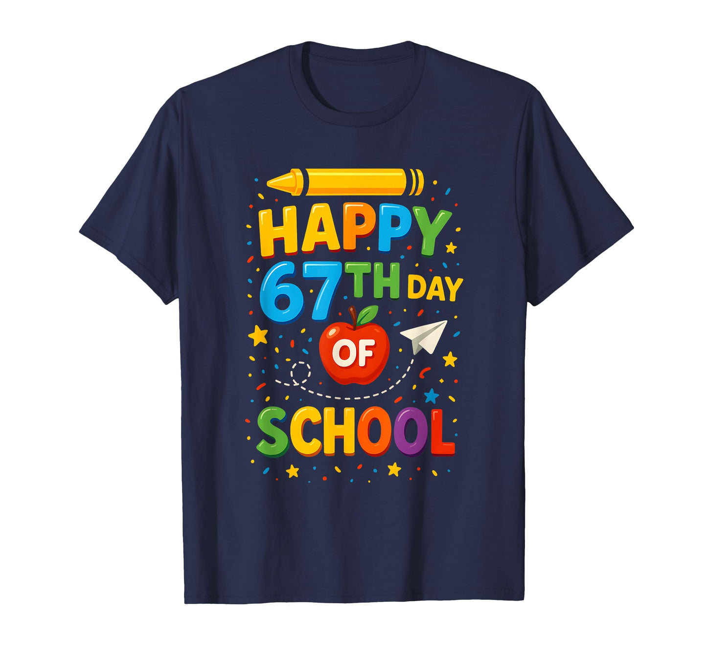 Happy 67th Day of School Funny Teacher Student Meme T-Shirt