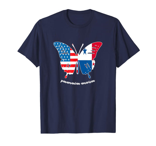 Half American And Panamanian Panama Usa Flag Girl Women Cute T-Shirt