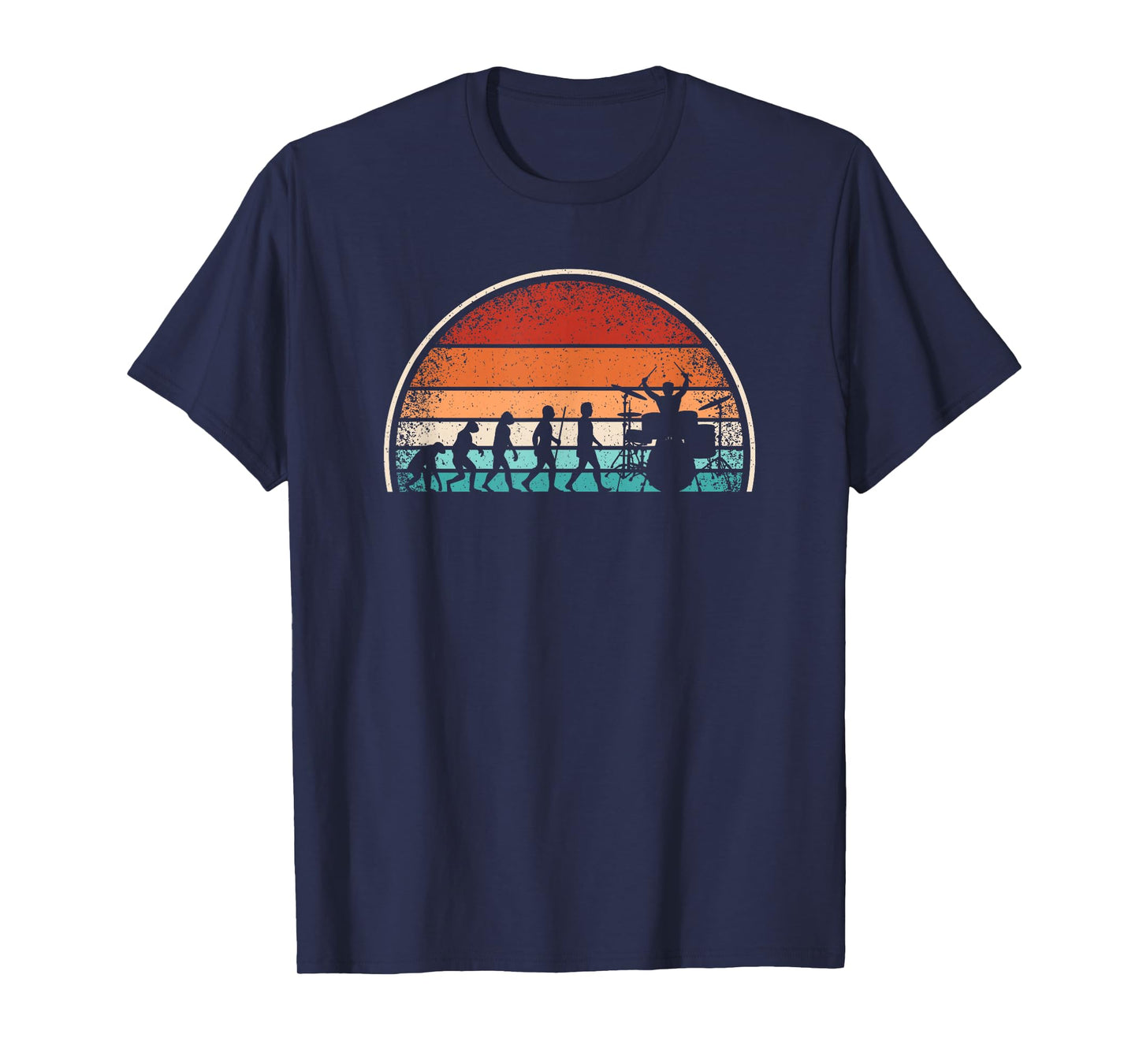 Drummer Evolution Funny Drumming Drum Lover Men Boys Kids T-Shirt