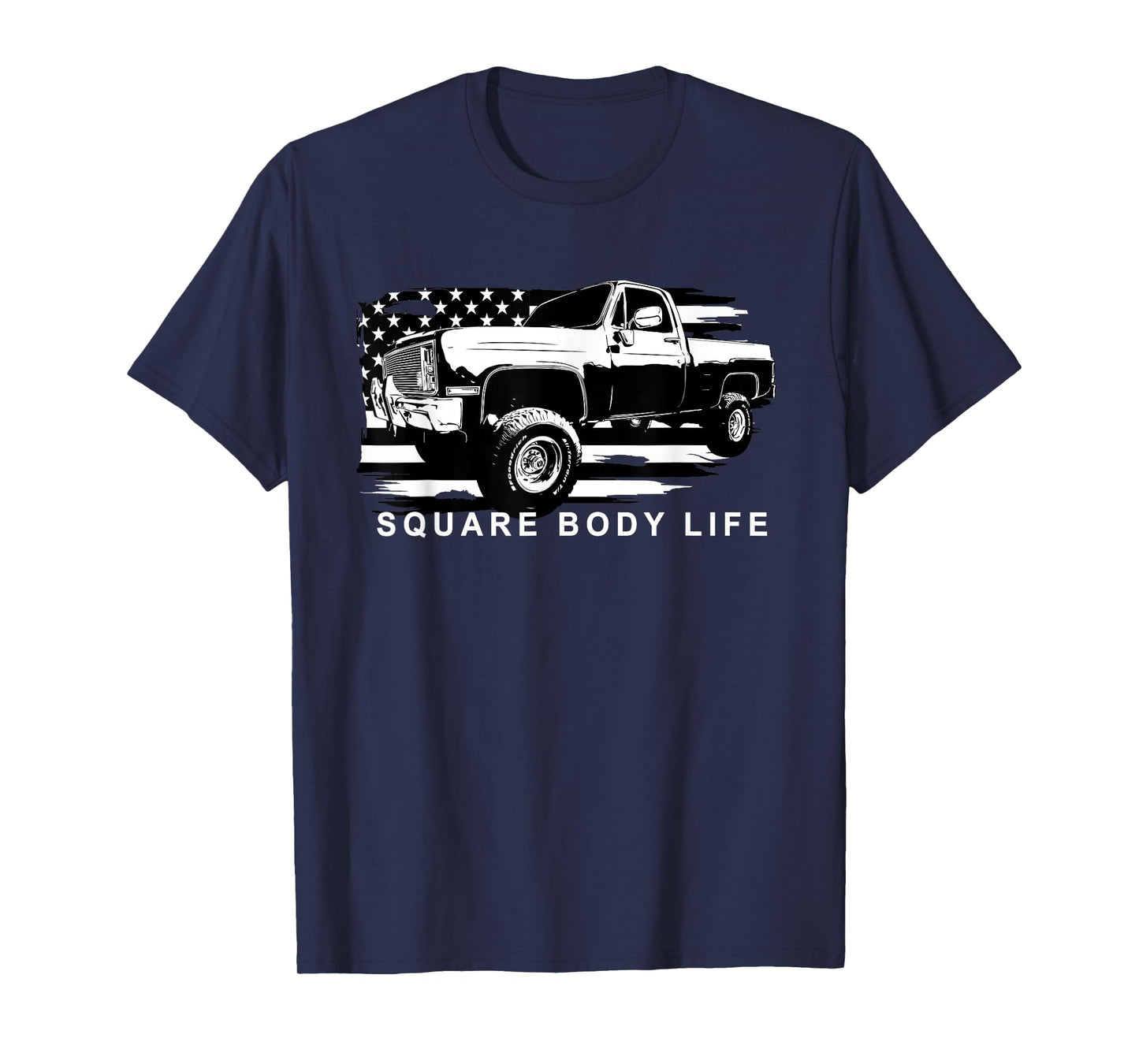 Squarebody Truck American Flag Square Body T-Shirt