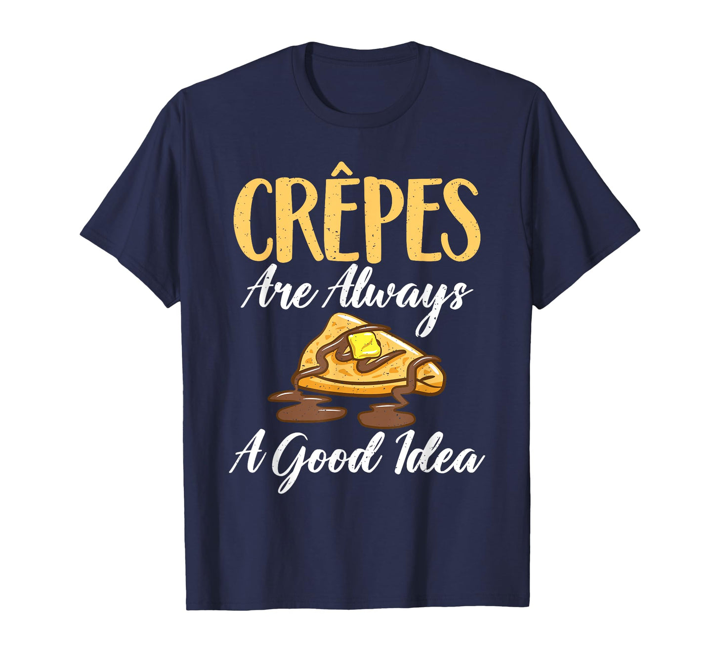 Crepe Gifts for Crepe Lover Unisex-Adults Black Small Crew Neck Short Sleeve T-Shirt