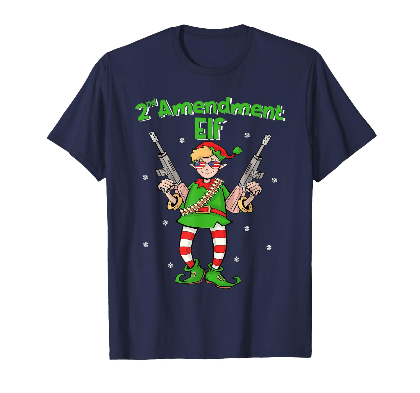 Second Amendment Elf | American Gun Lover Hunter Christmas T-Shirt