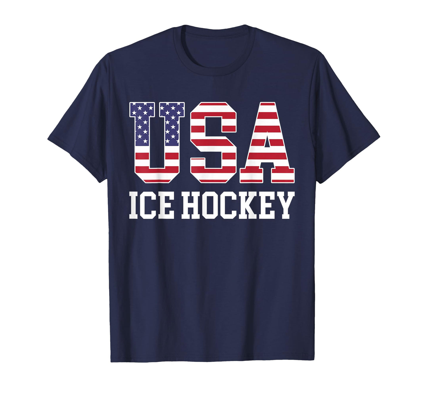 USA Flag Hockey Player - American USA Ice Hockey T-Shirt