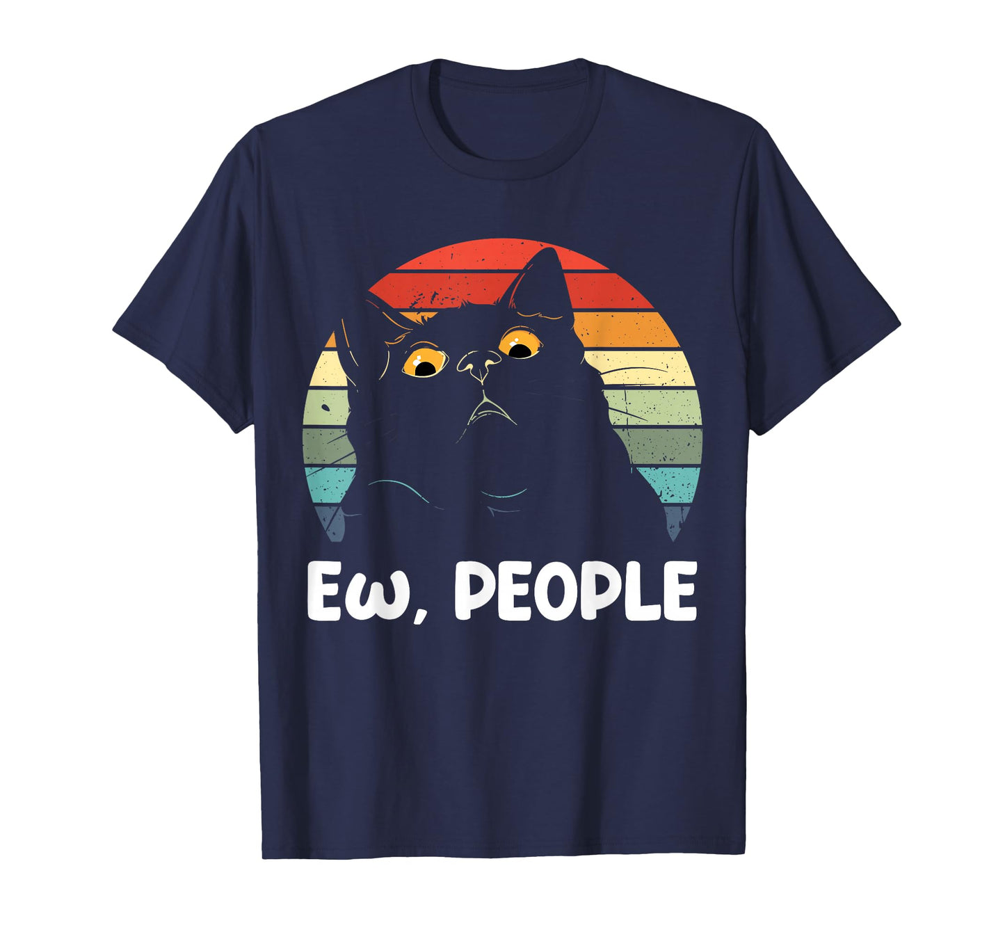 Ew people funny Black Cat lover for women men fun cat saying T-Shirt