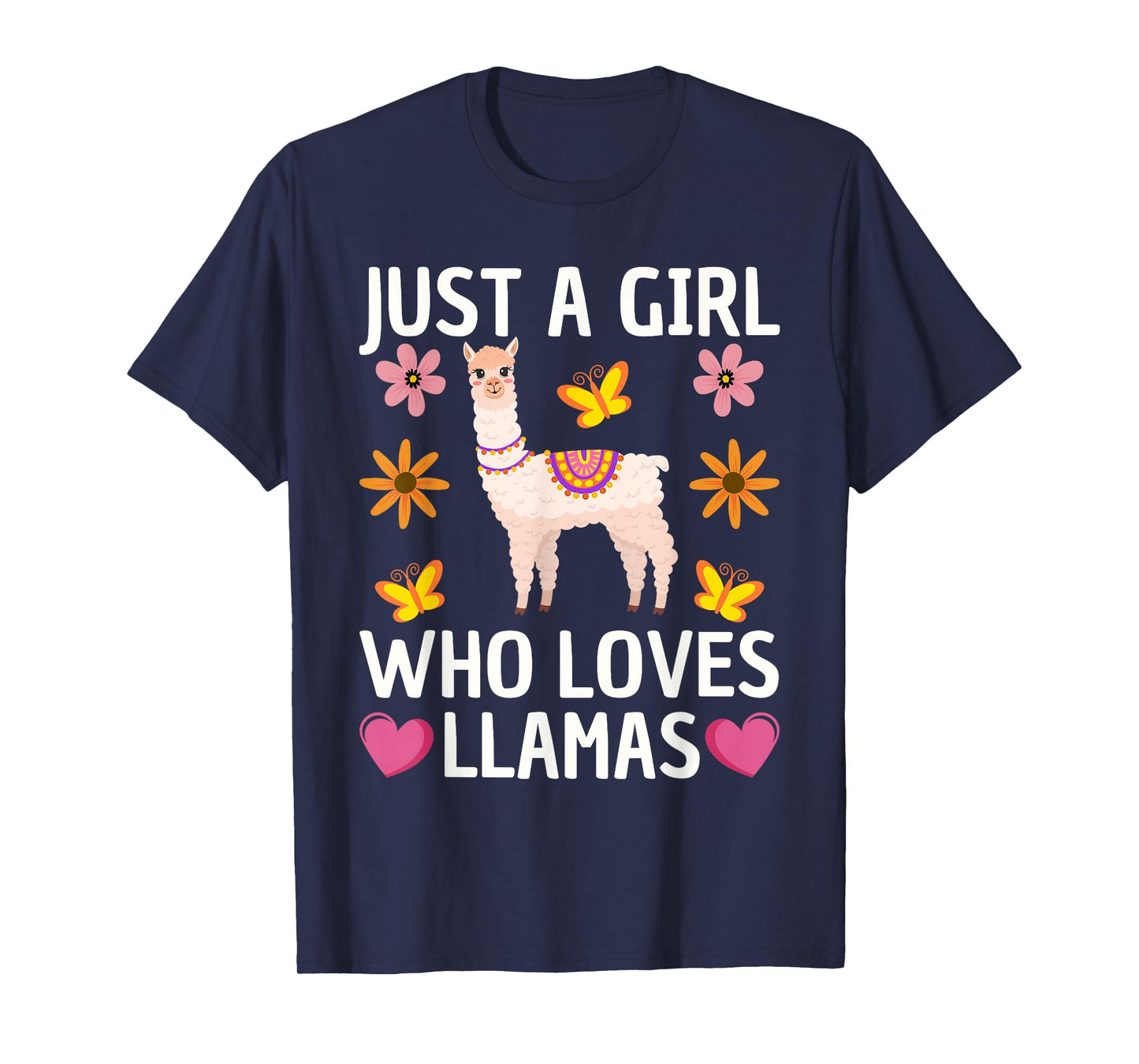 Cute Llama For Women Girls Farming Llama Lovers Alpaca Farm T-Shirt