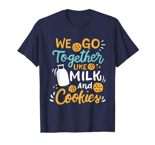 Baking Milk And Cookies Couple T-Shirt