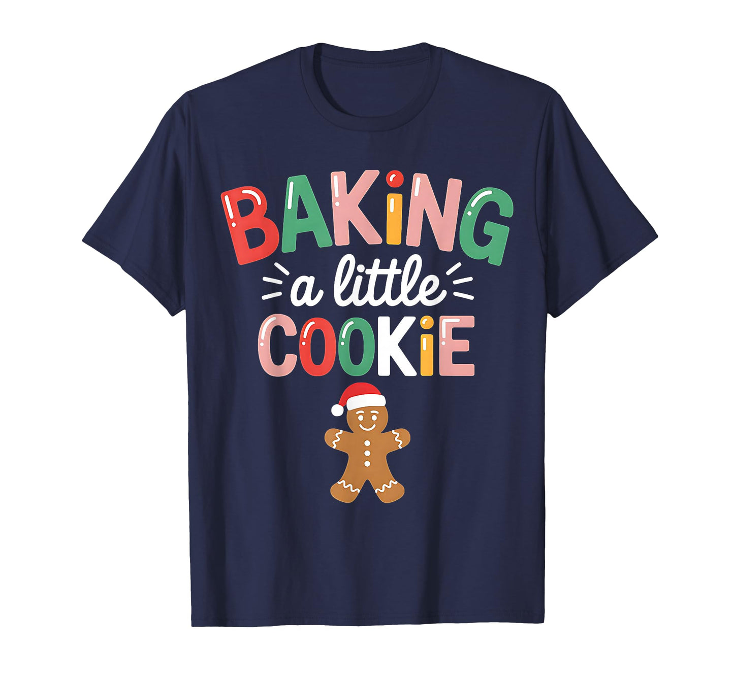Cute Christmas Baking A Little Cookie Reveal Tee T-Shirt