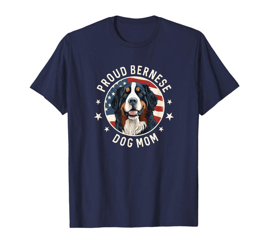 American Flag, Proud Bernese Mountain Dog Mom Women Men T-Shirt