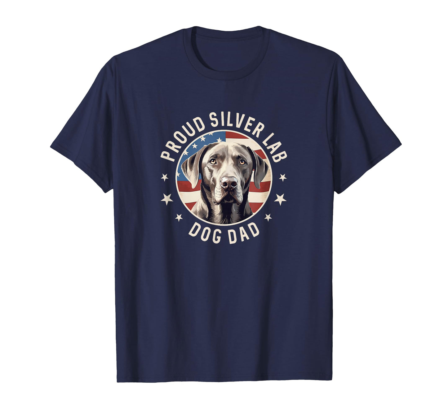 Proud Silver Labrador Retriever Dog Dad T-Shirt