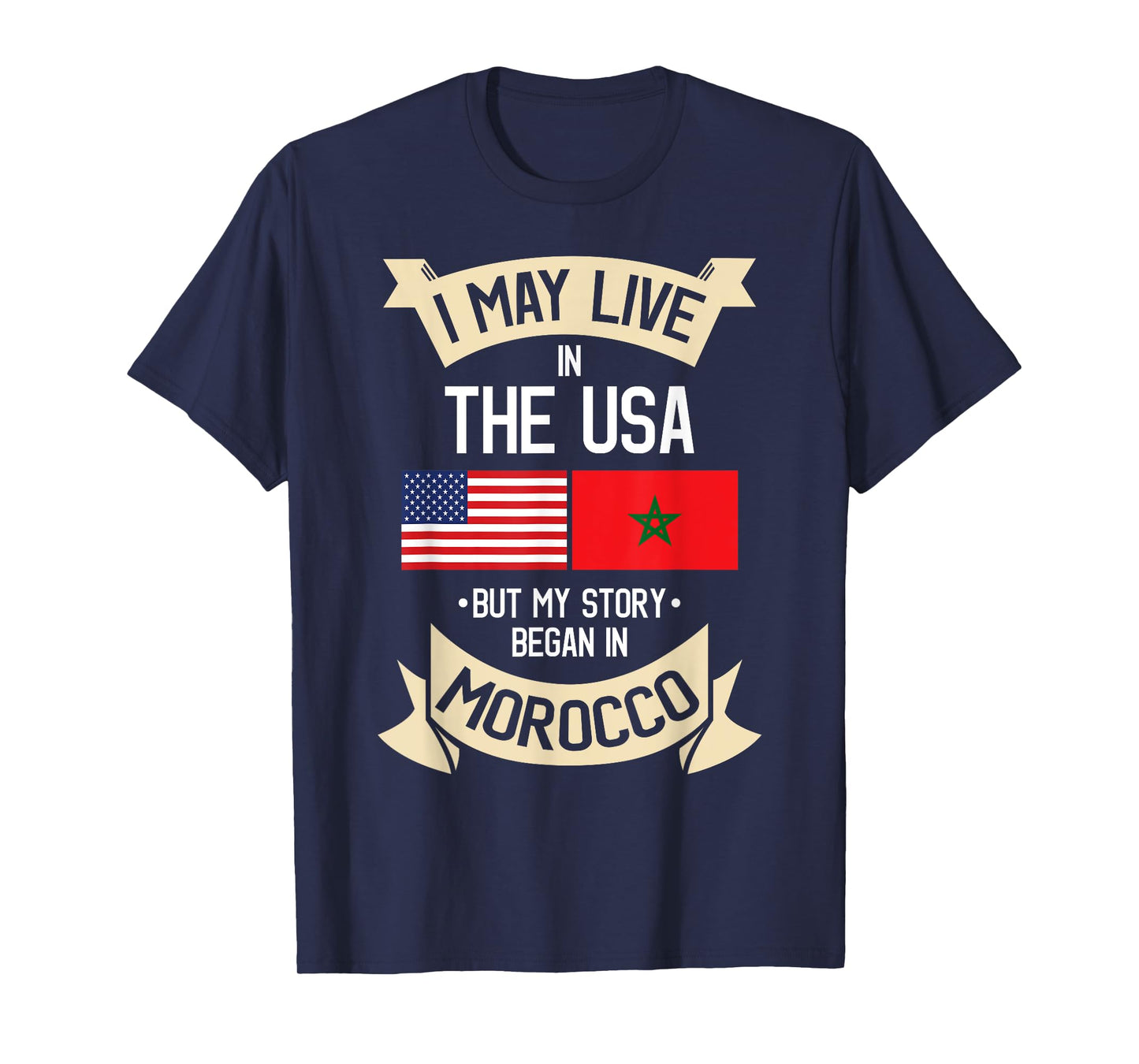 American Flag Morocco Moroccan Roots Gifts T-Shirt T-Shirt