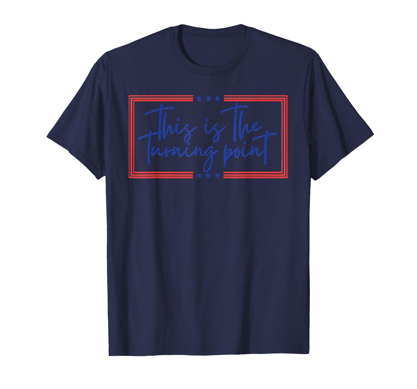 White This is The Turning Point American Flag T-Shirt