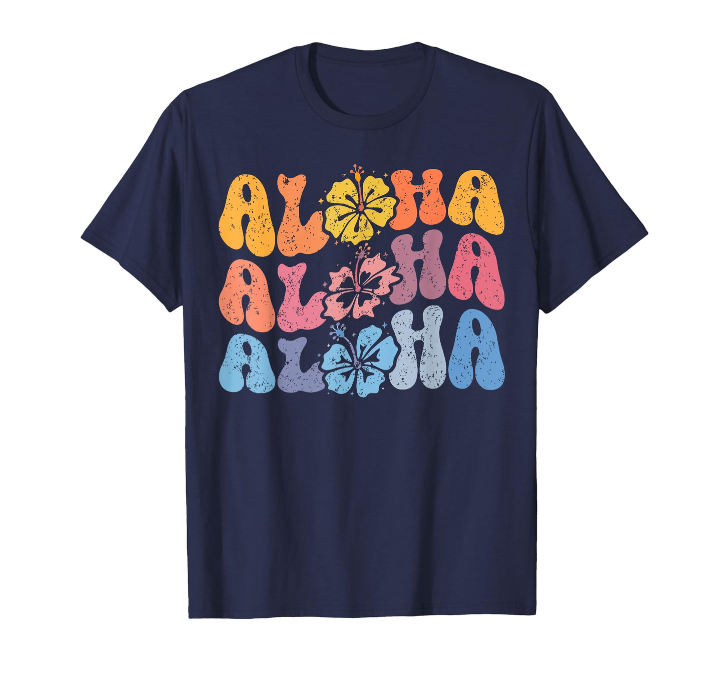 Aloha Hawaiian Summer Vacation Shaka Hibiscus Kids Girls T-Shirt