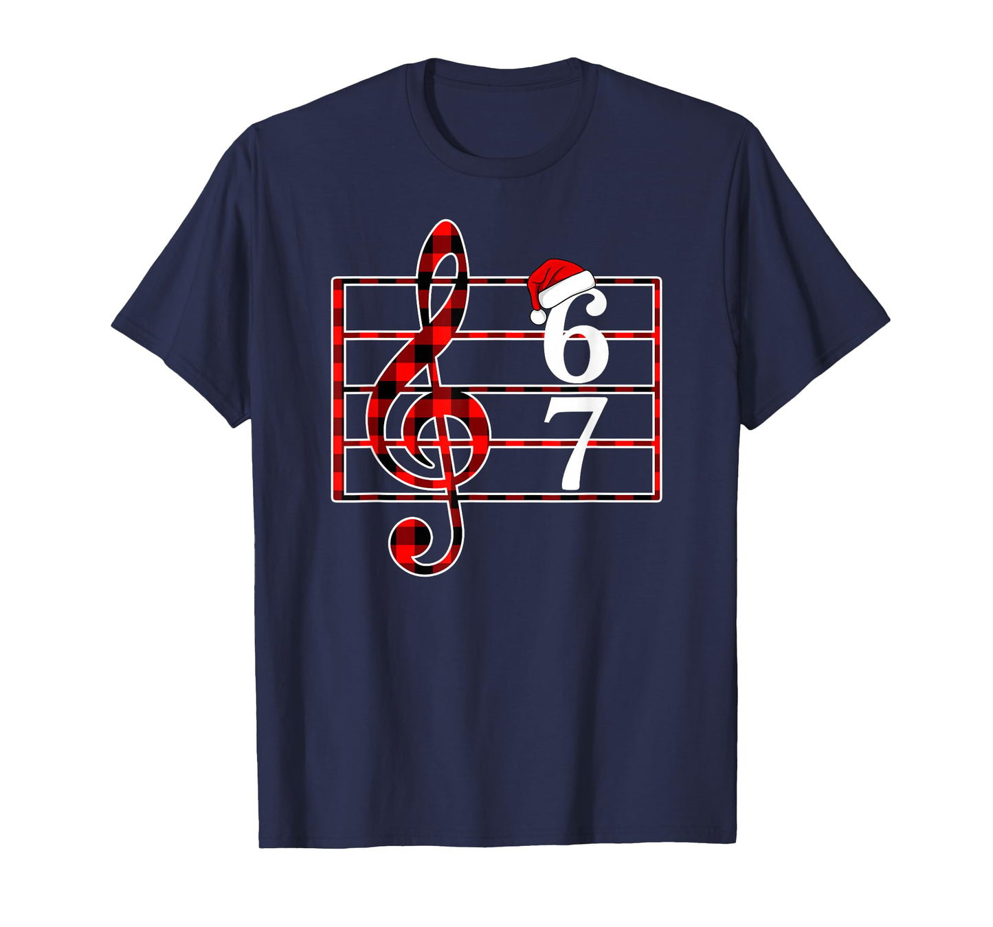 67 Music Meme Slang Musician Santa Music Teacher Christmas T-Shirt