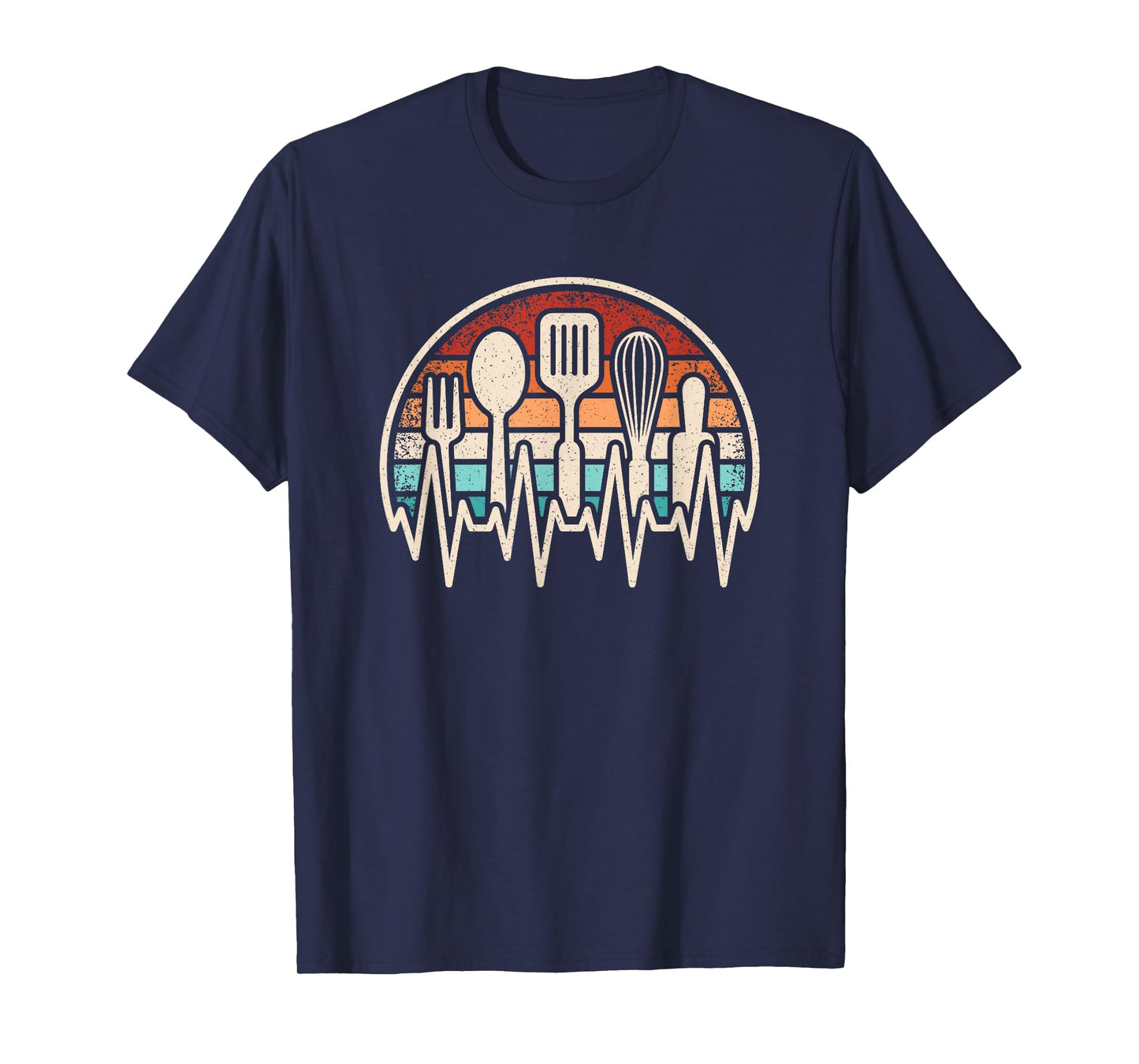 Cooking Heartbeat Funny Chef Retro Cook Men Boys T-Shirt