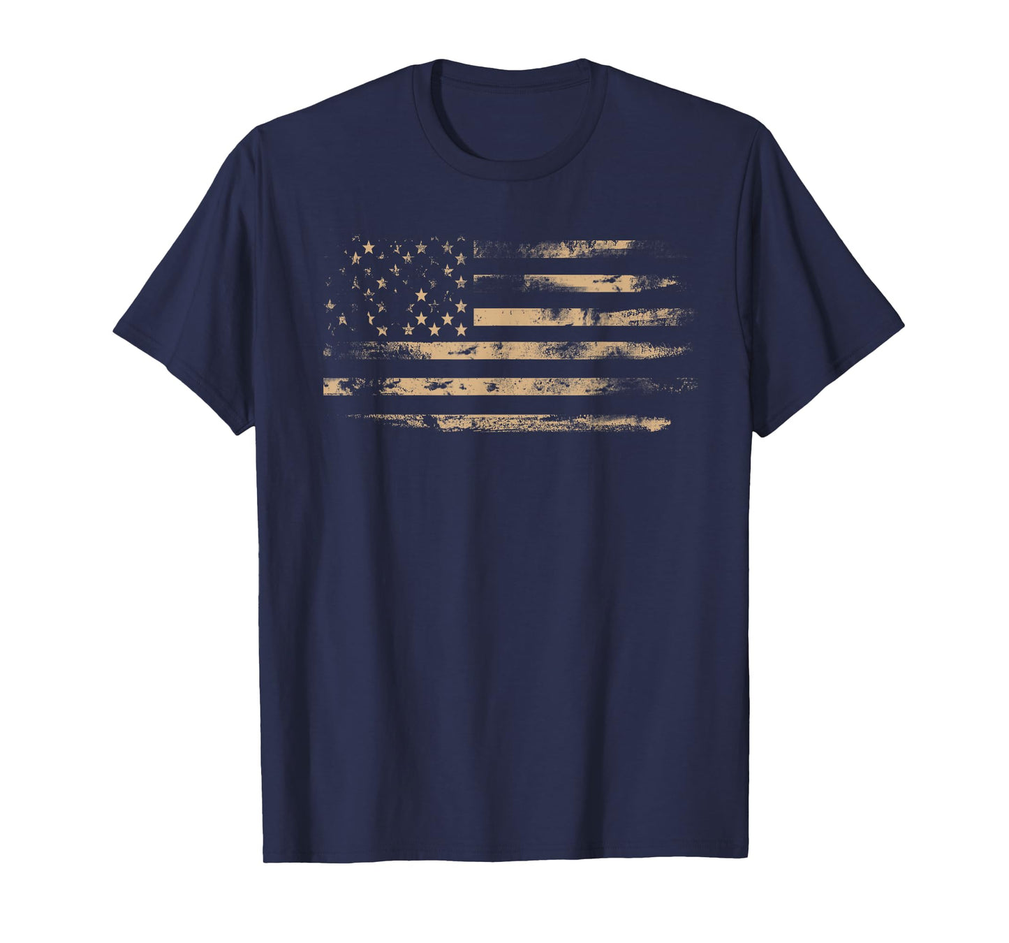 Distressed American Flag Shirt Vintage USA Flags Patriotic T-Shirt