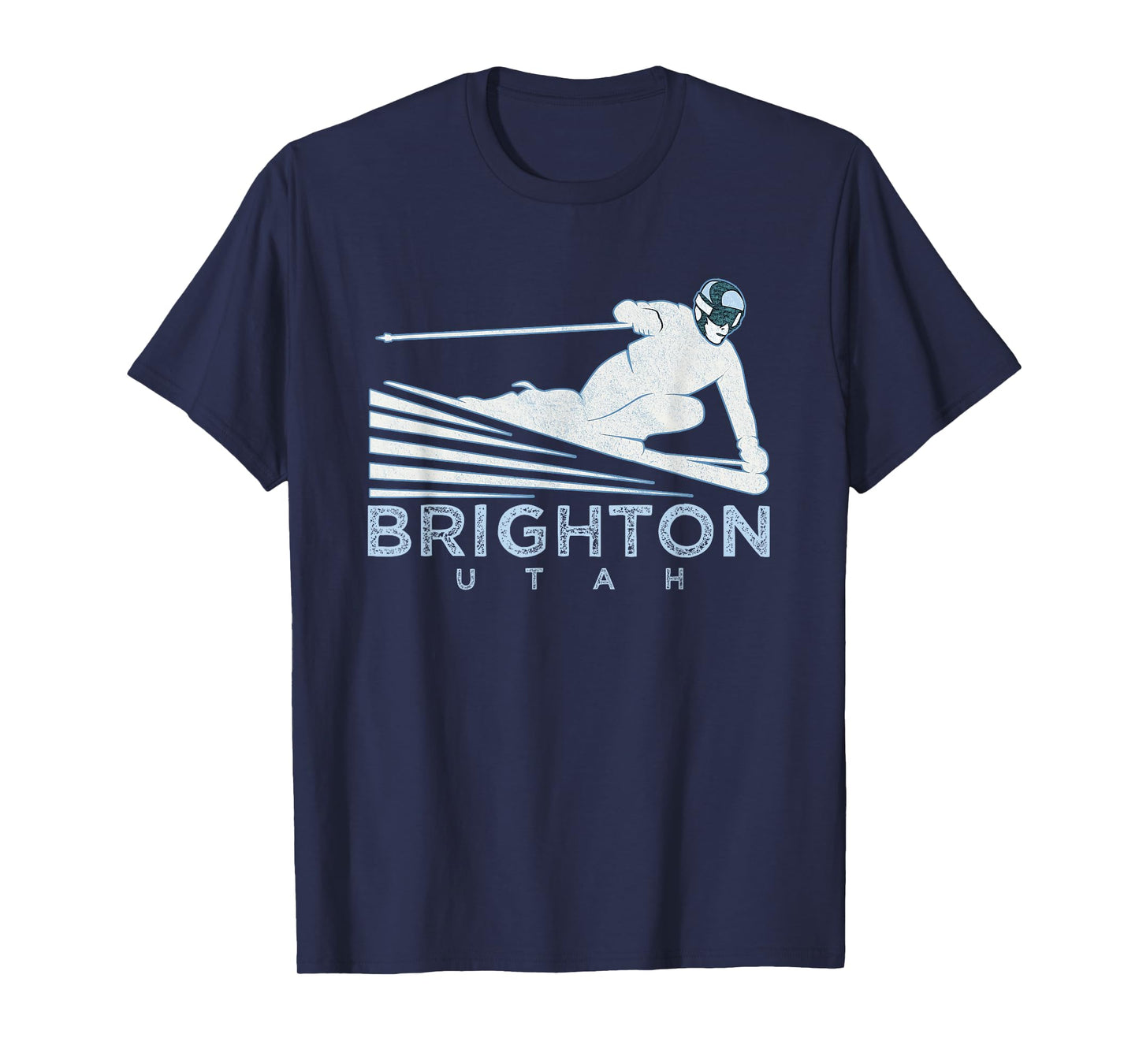 Retro Ski Brighton, Utah Illustration - Vintage Snow Ski T-Shirt
