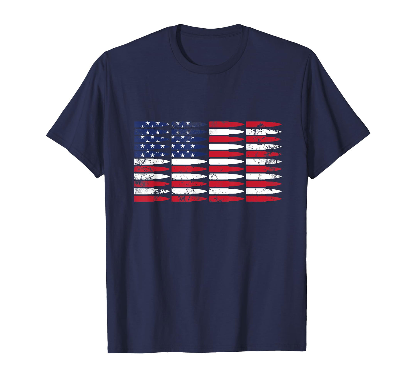 Pro Gun American US Flag Bullets Banner America 4th of July Women Men T-Shirt