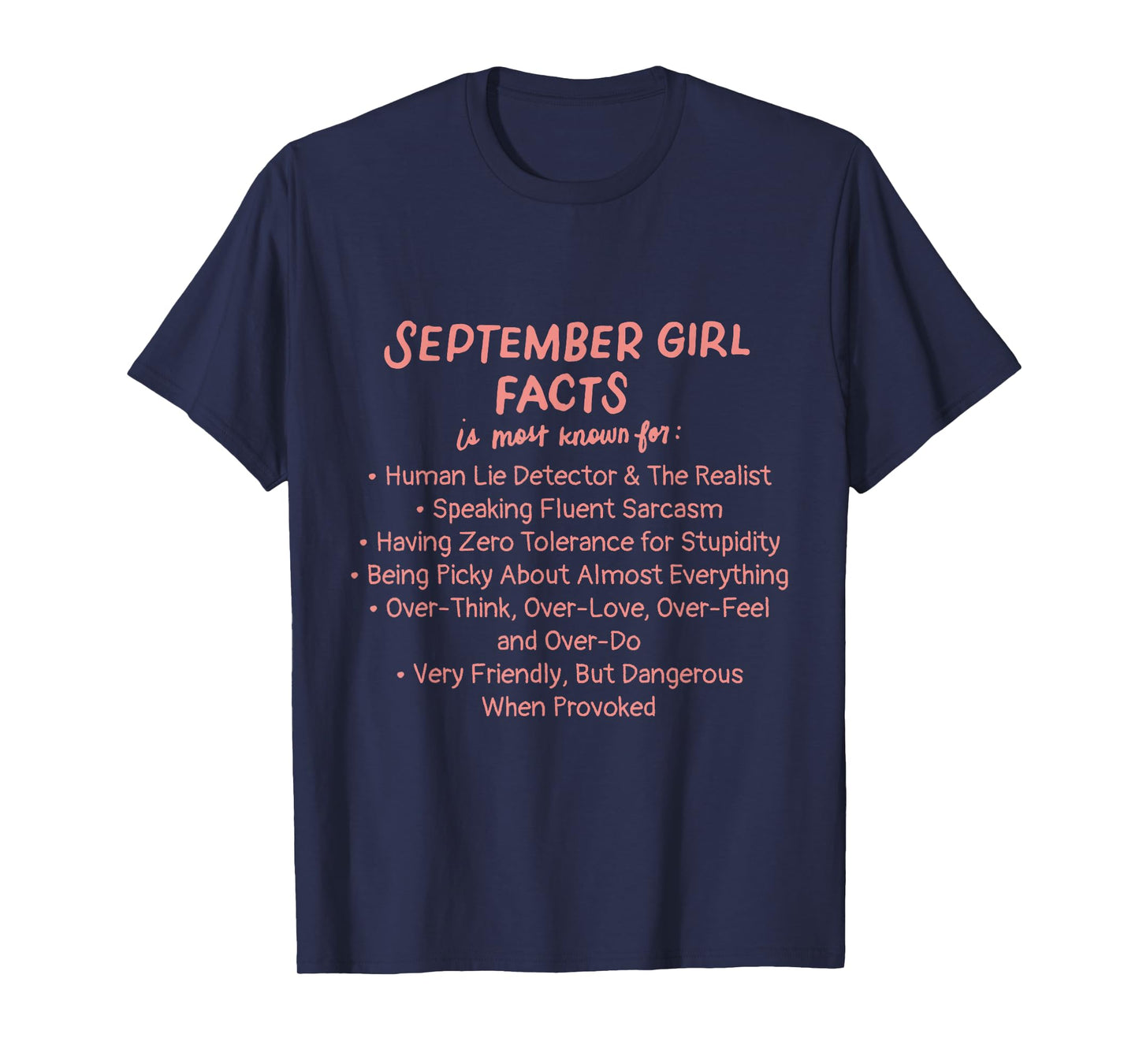 September Girl Facts Birthday Gifts Born in September Virgo T-Shirt