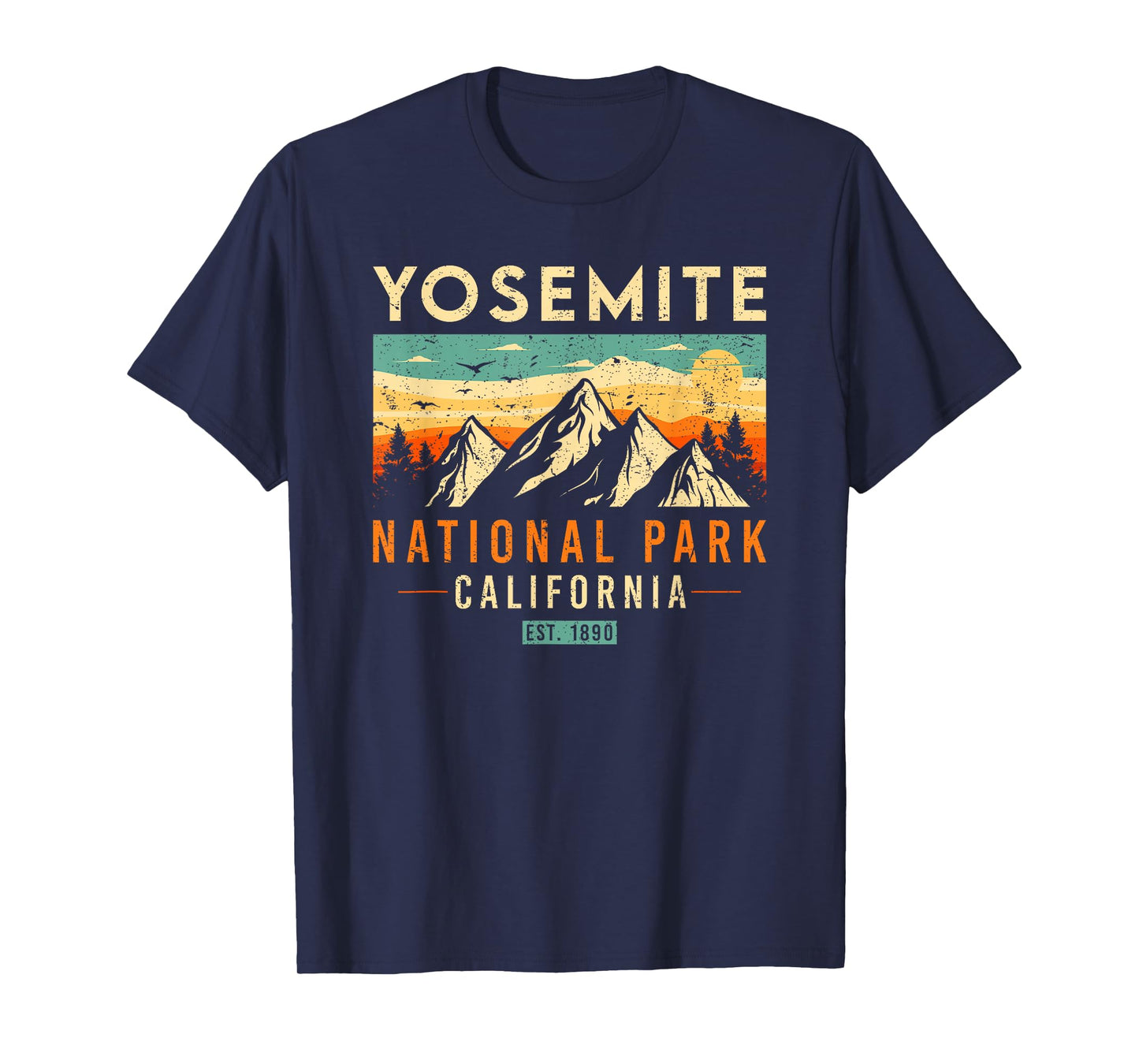Yosemite Est 1890 California Vintage Retro National Park T-Shirt