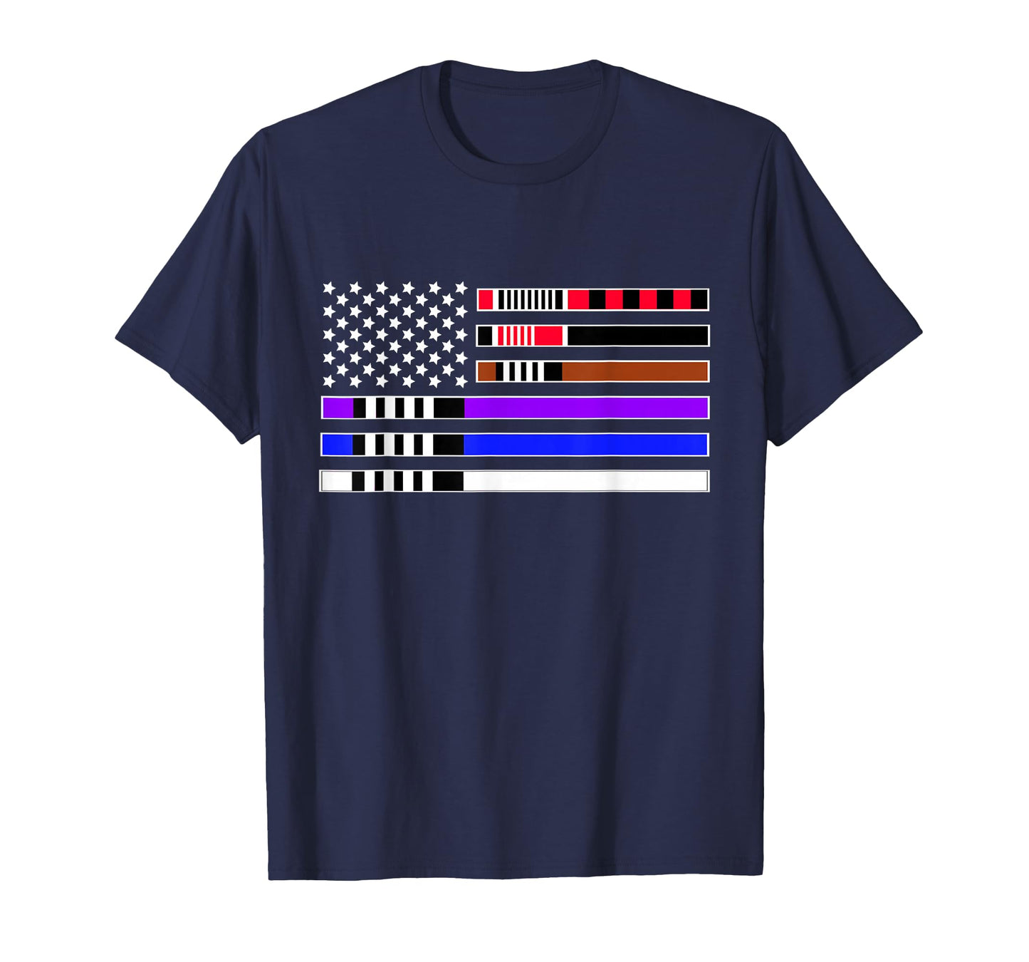 American Flag Jiu-Jitsu Belts Apparel - Jiu Jitsu T-Shirt