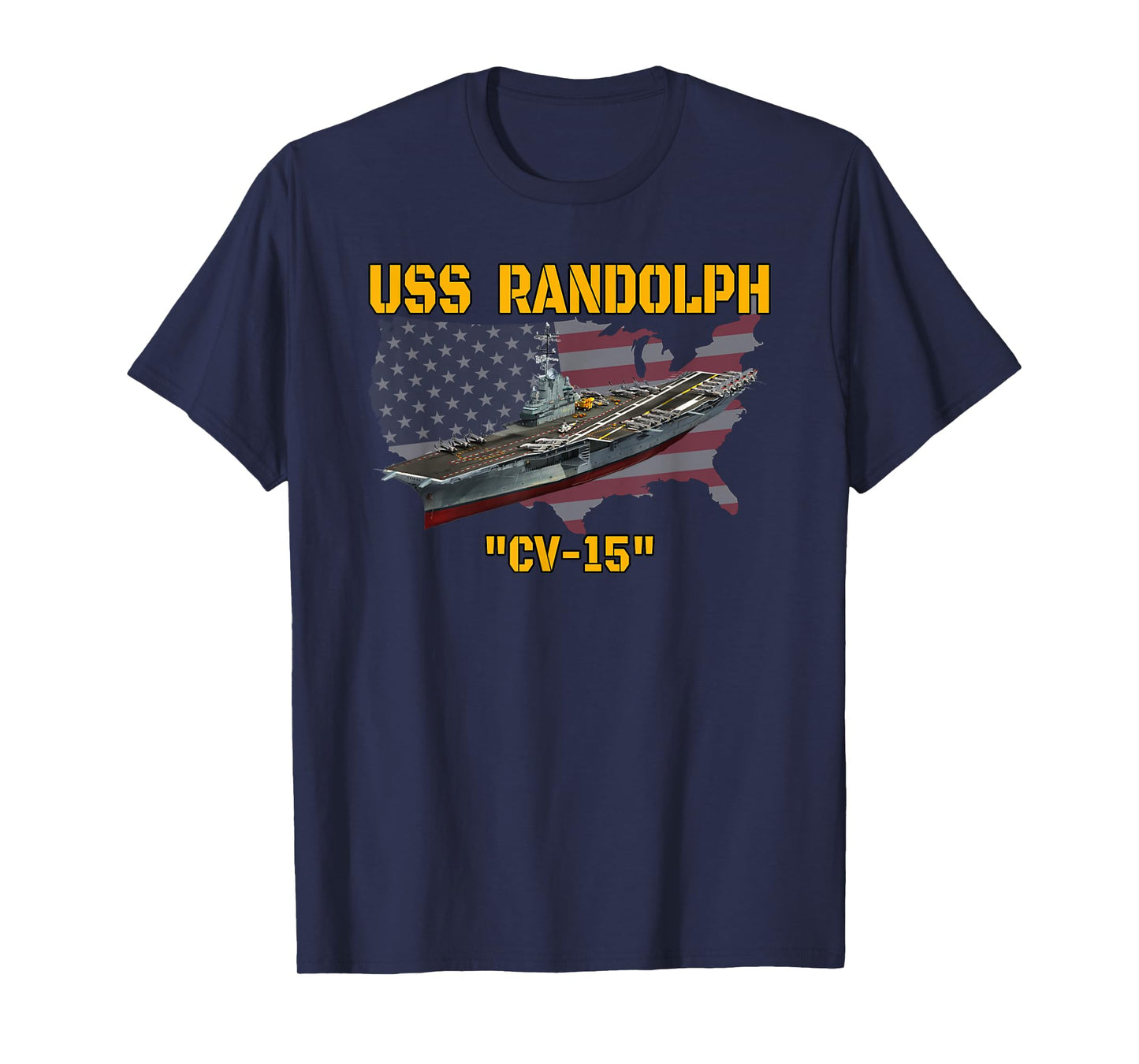 Aircraft Carrier USS Randolph CV-15 Veterans Day Fathers Day T-Shirt