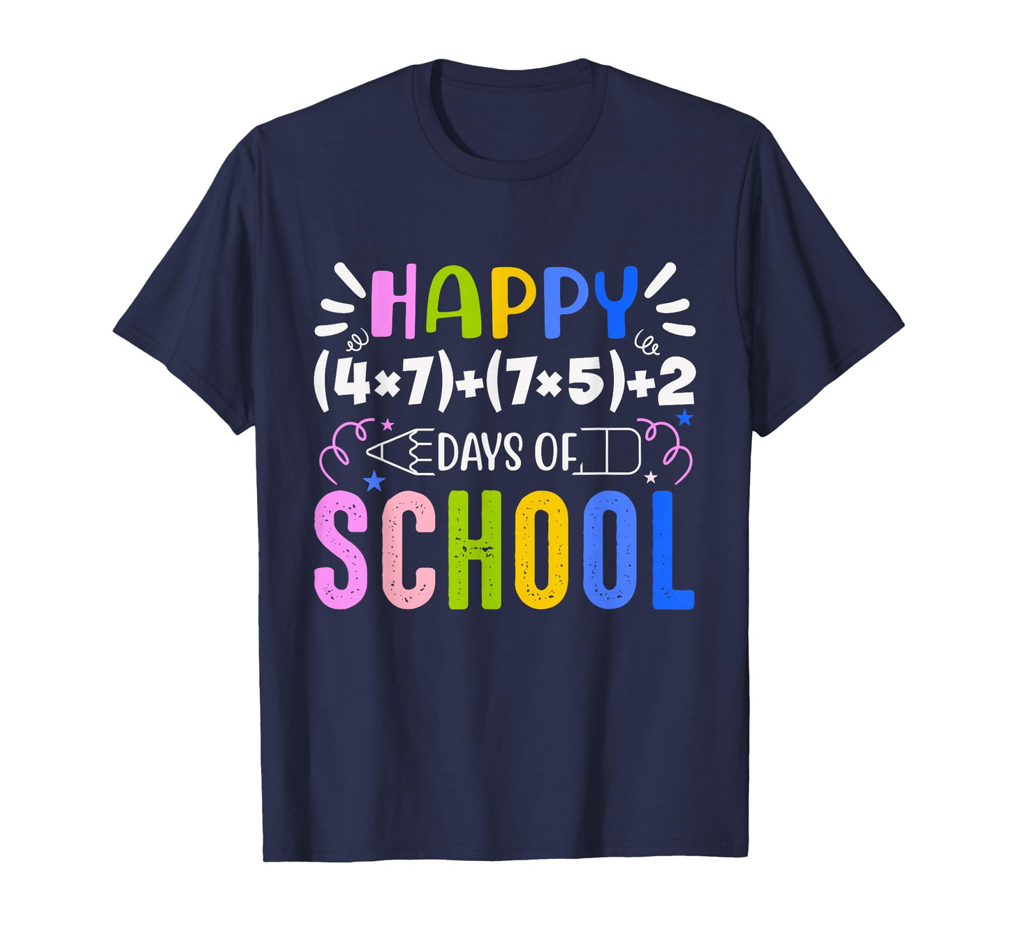 Happy 100th Day of School Teacher Student Boys Girls Math T-Shirt