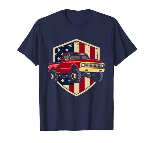 Patriotic Red Pickup Truck American Pride T-Shirt