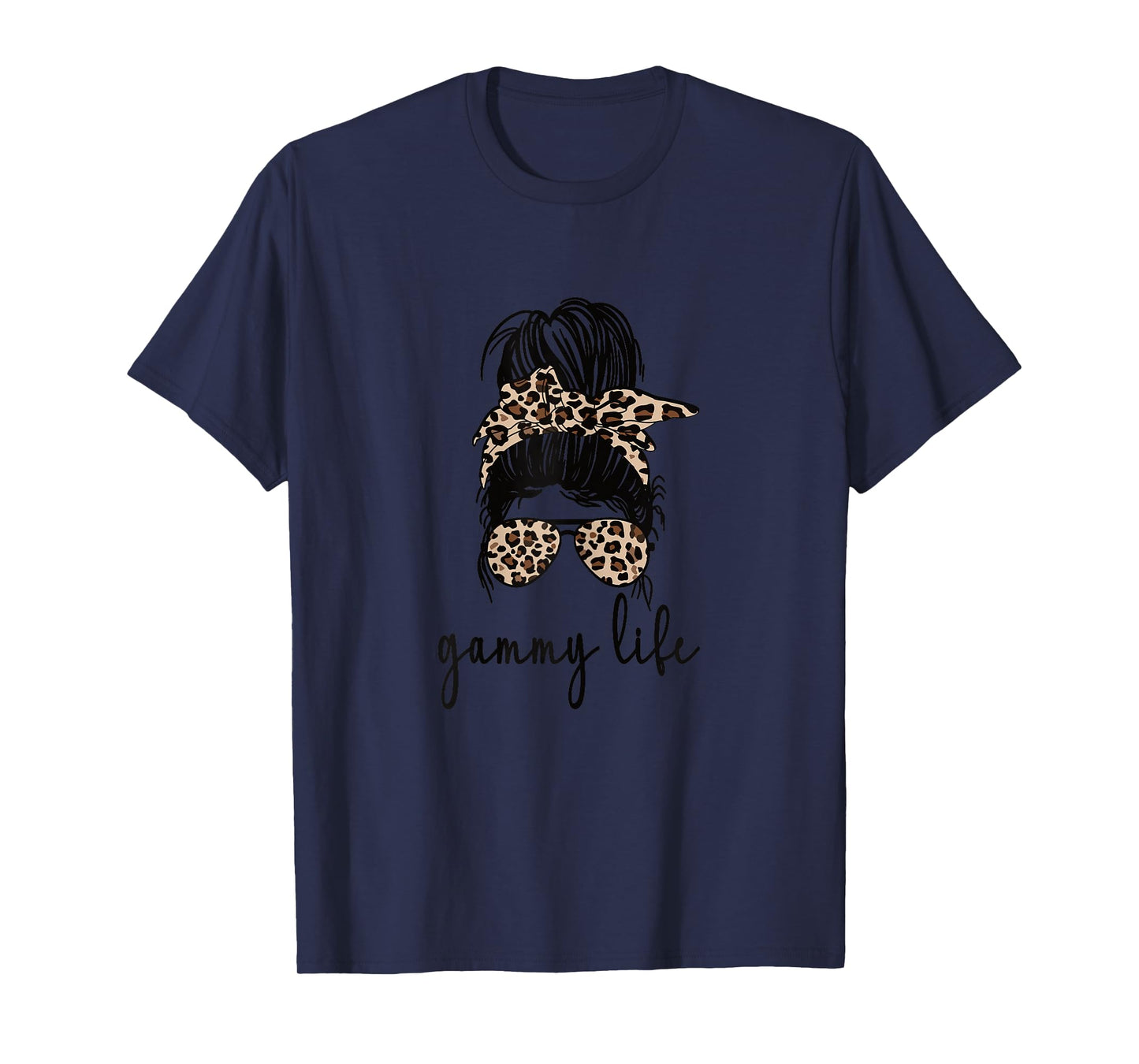 Gammy Life Grandma Messy Bun Gammy Grandmother T-Shirt