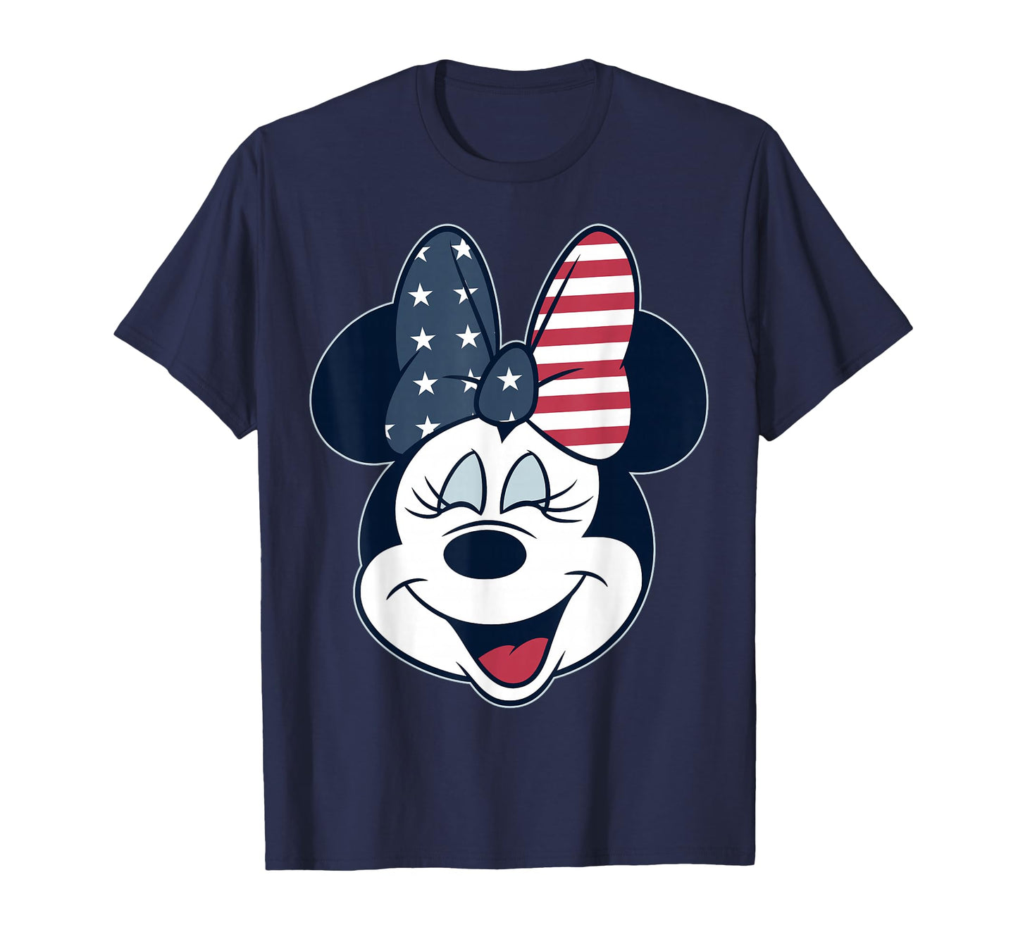 Disney Mickey And Friends Minnie American Flag Bow T-Shirt