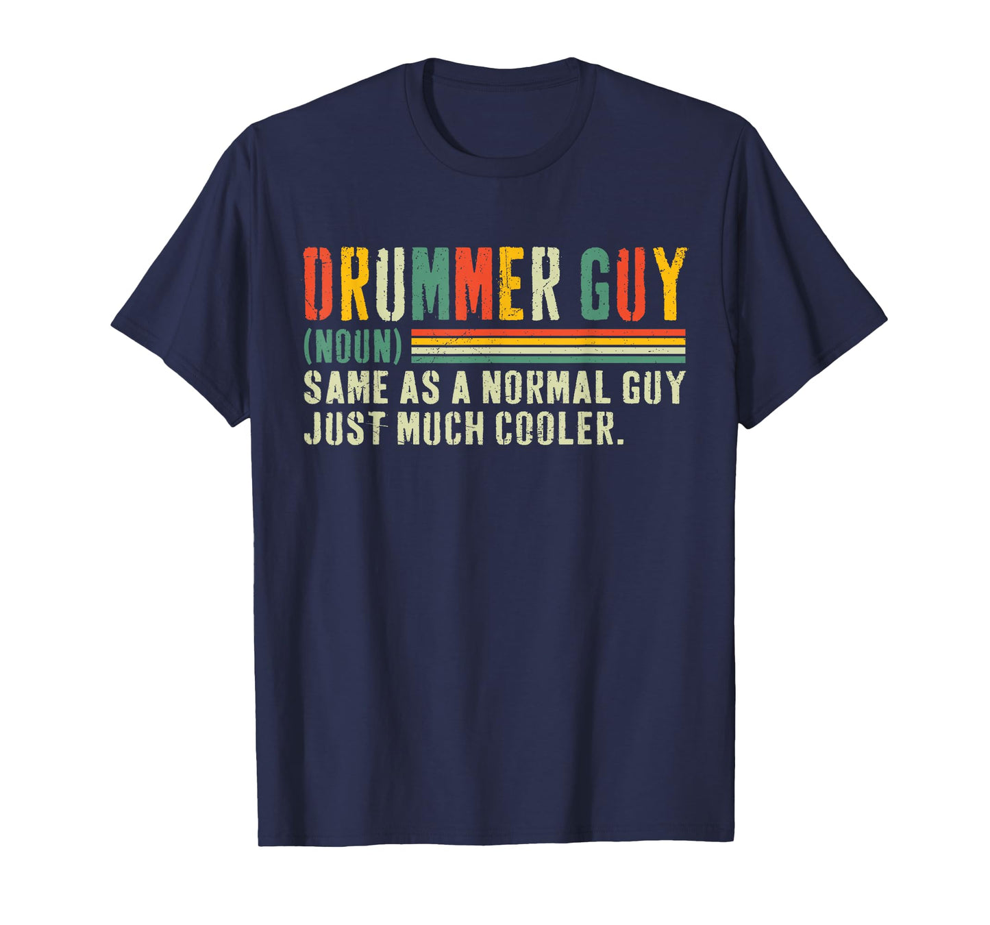 Drummer Guy Cool Vintage Drummer Guy Definition T-Shirt, Small, Black