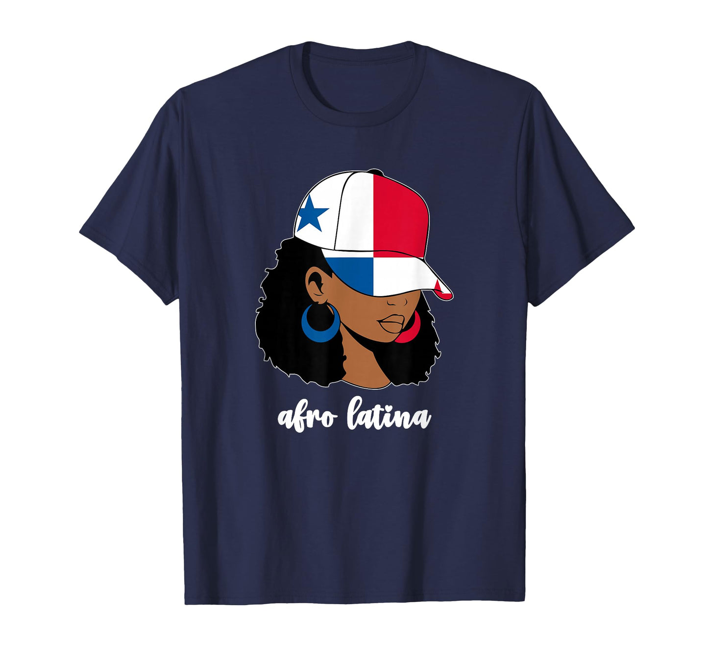 Black Afro Latina Panamanian Girl Women Panama Flag Panameña T-Shirt