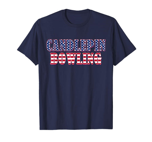 Candlepin Bowling American Flag - Candlepin Bowling T-Shirt