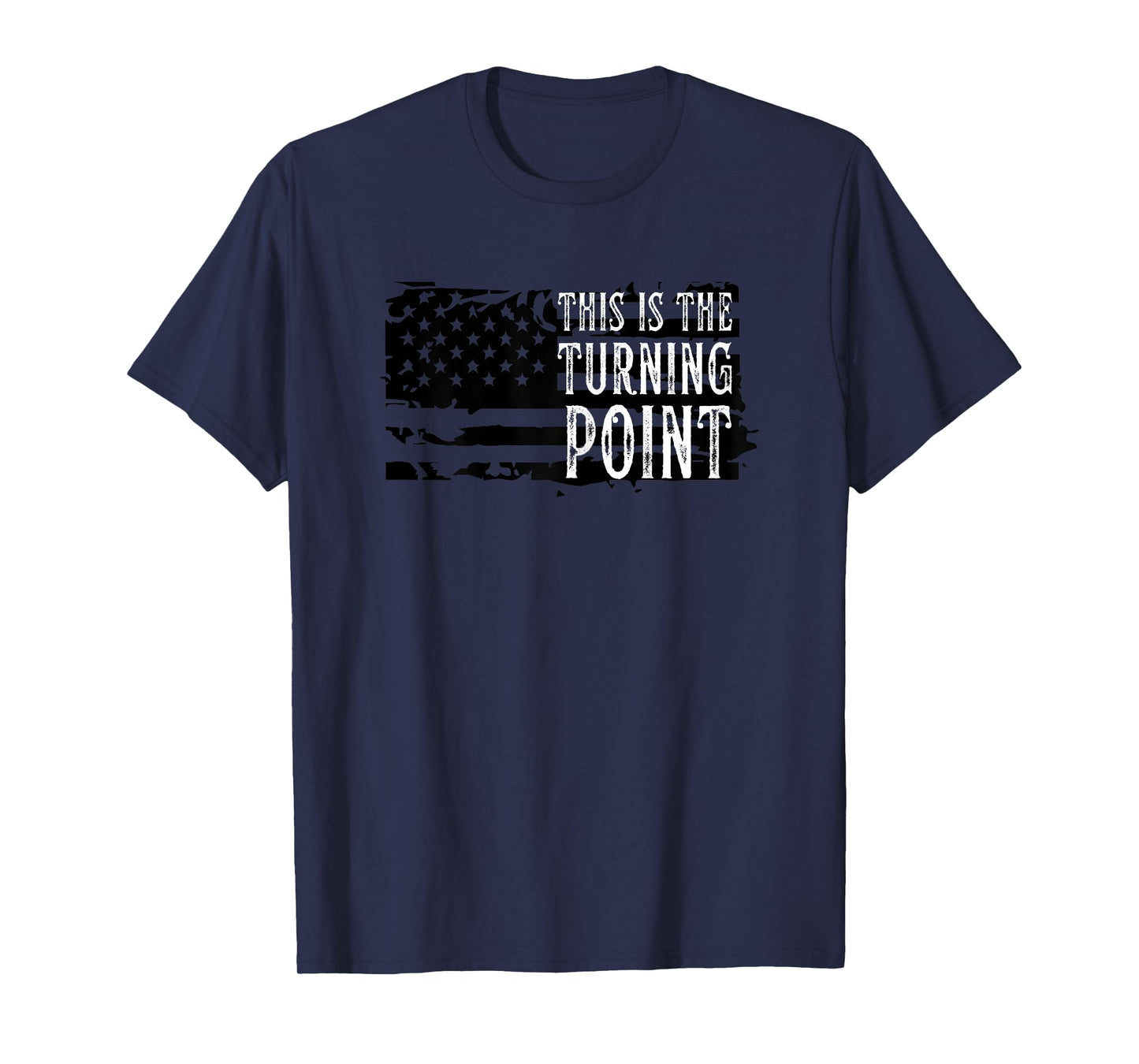 Women Vintage This is The Turning Point Tee USA Flag for T-Shirt