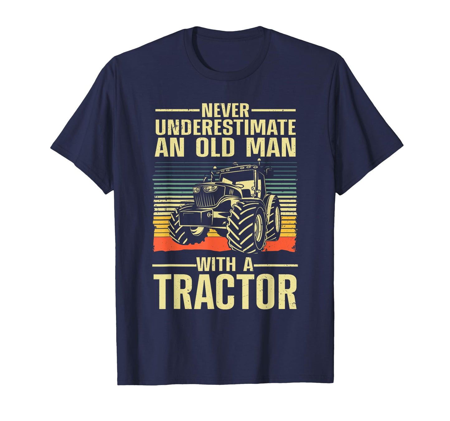 Cool Tractor For Men Dad Grandpa Farmer Driver Farming Truck T-Shirt