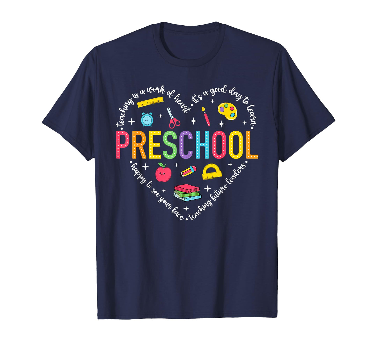 Preschool Teacher Pre-K Heart First Day Of Preschool Kids T-Shirt