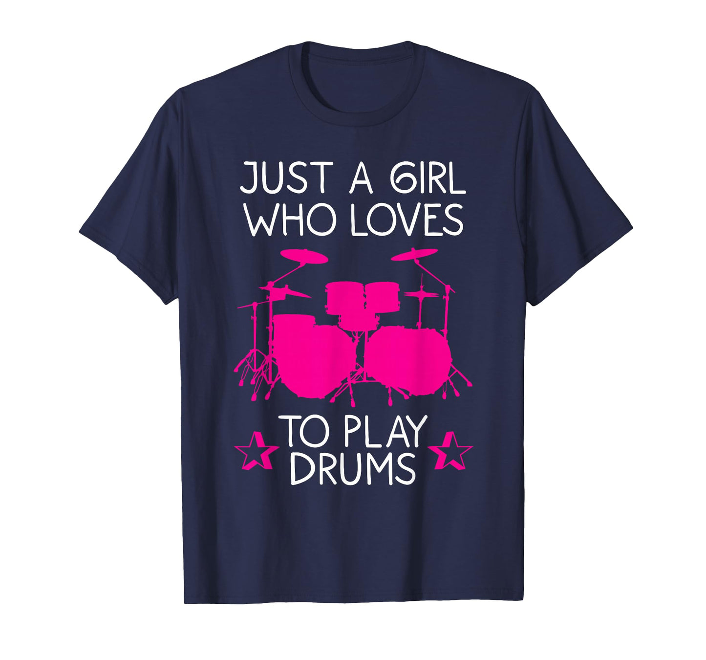 Funny Drummer Art for Girls Women Drumming Drum Set Drummer T-Shirt
