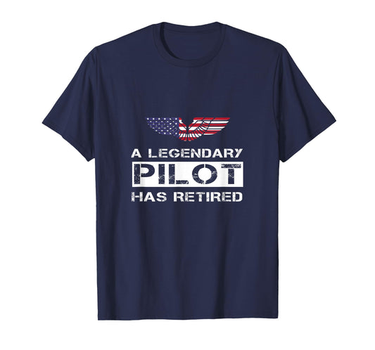 A Legendary Pilot Has Retired Military Jet Retirement Wings T-Shirt
