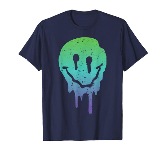 Synthwave Aesthetic Techno Music Rave Acid Face Raver T-Shirt