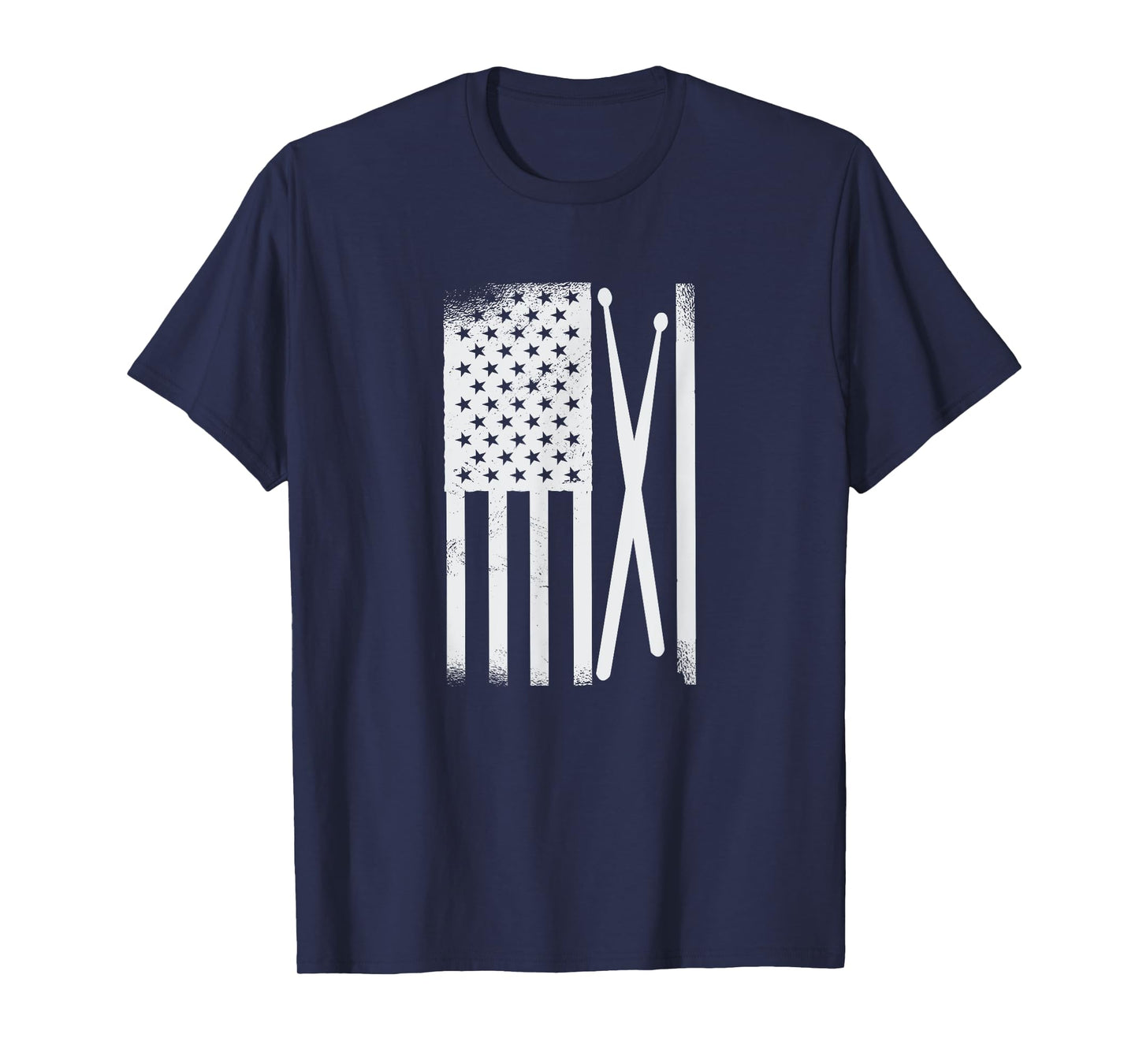 American Flag Drumsticks USA Drummers Vintage Drum Sticks T-Shirt for Women Kids Men