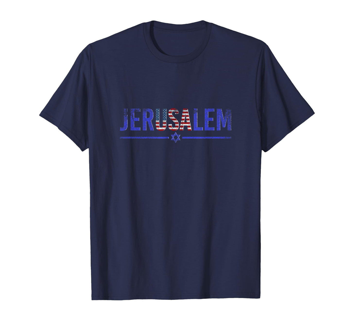 Patriotic Jewish USA Flag America Israel T-Shirt