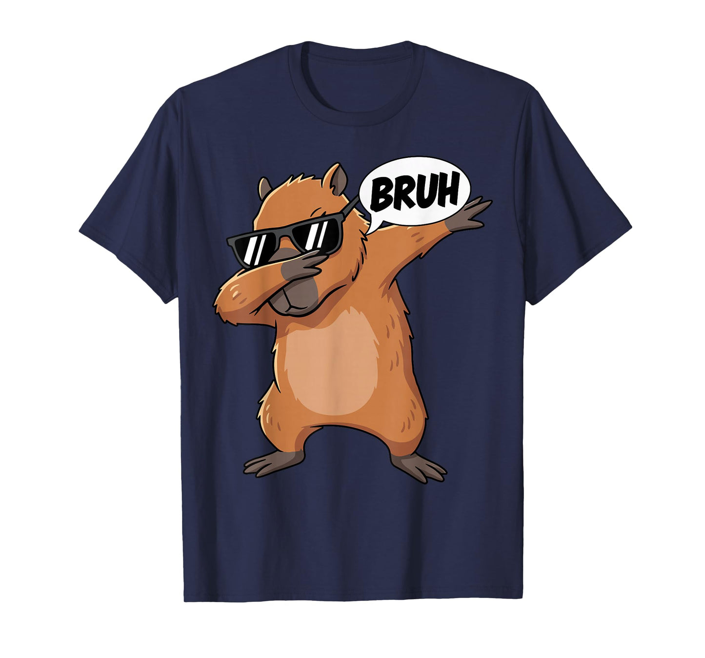 Dabbing Capybara Bruh T-Shirt