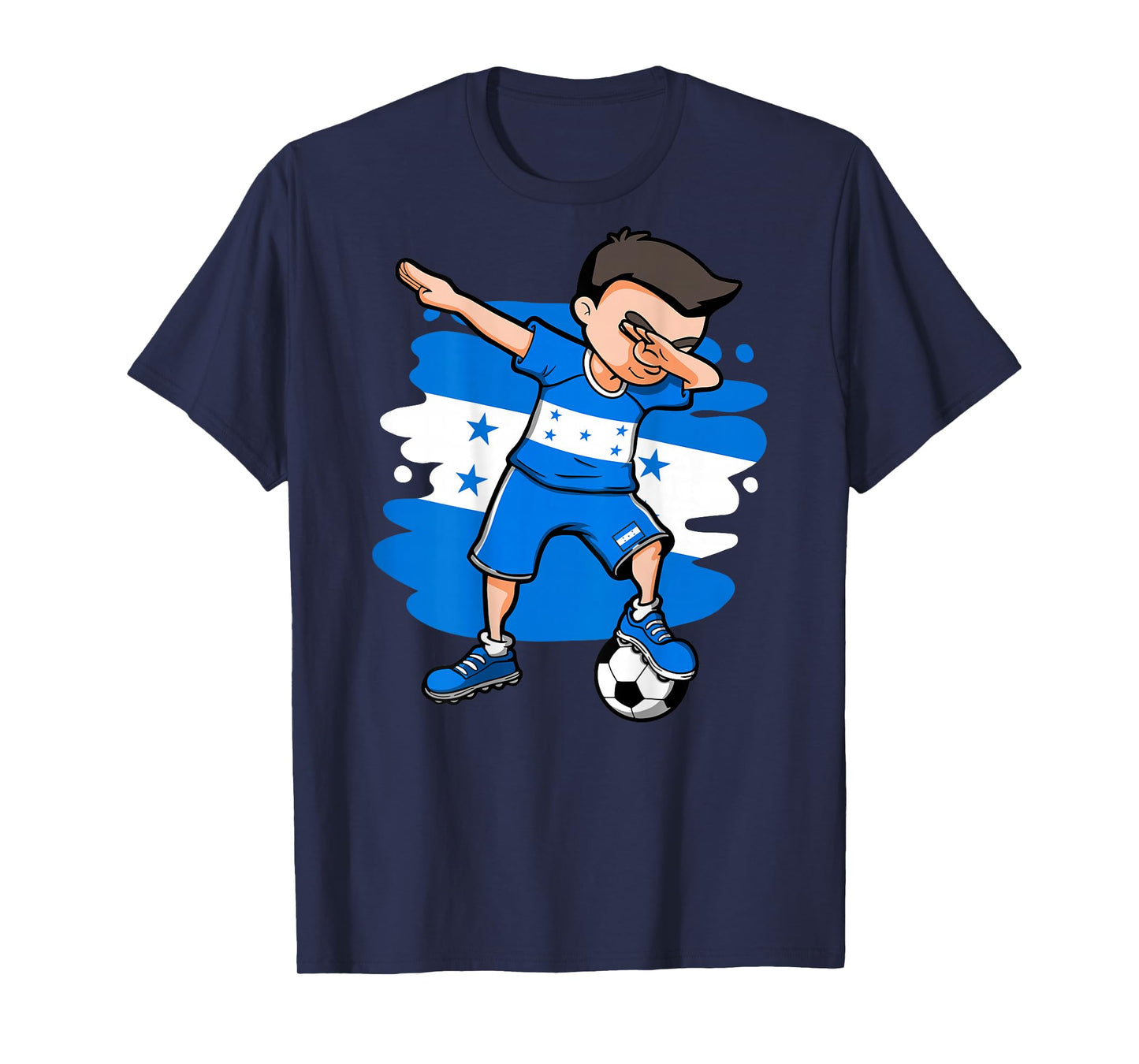 Dabbing Soccer Boy Honduras Jersey Honduran Football Lovers T-Shirt