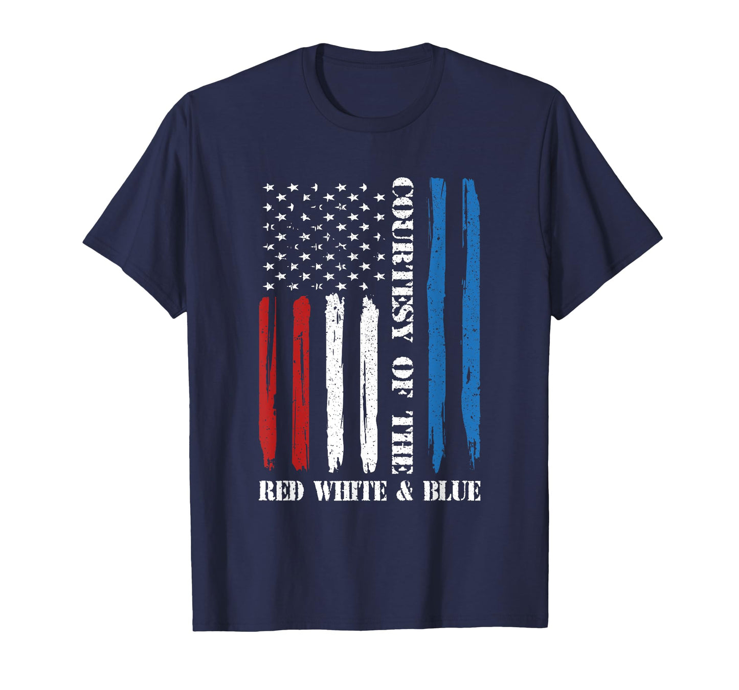 Vintage America Flag Red White Blue Tee T-Shirt
