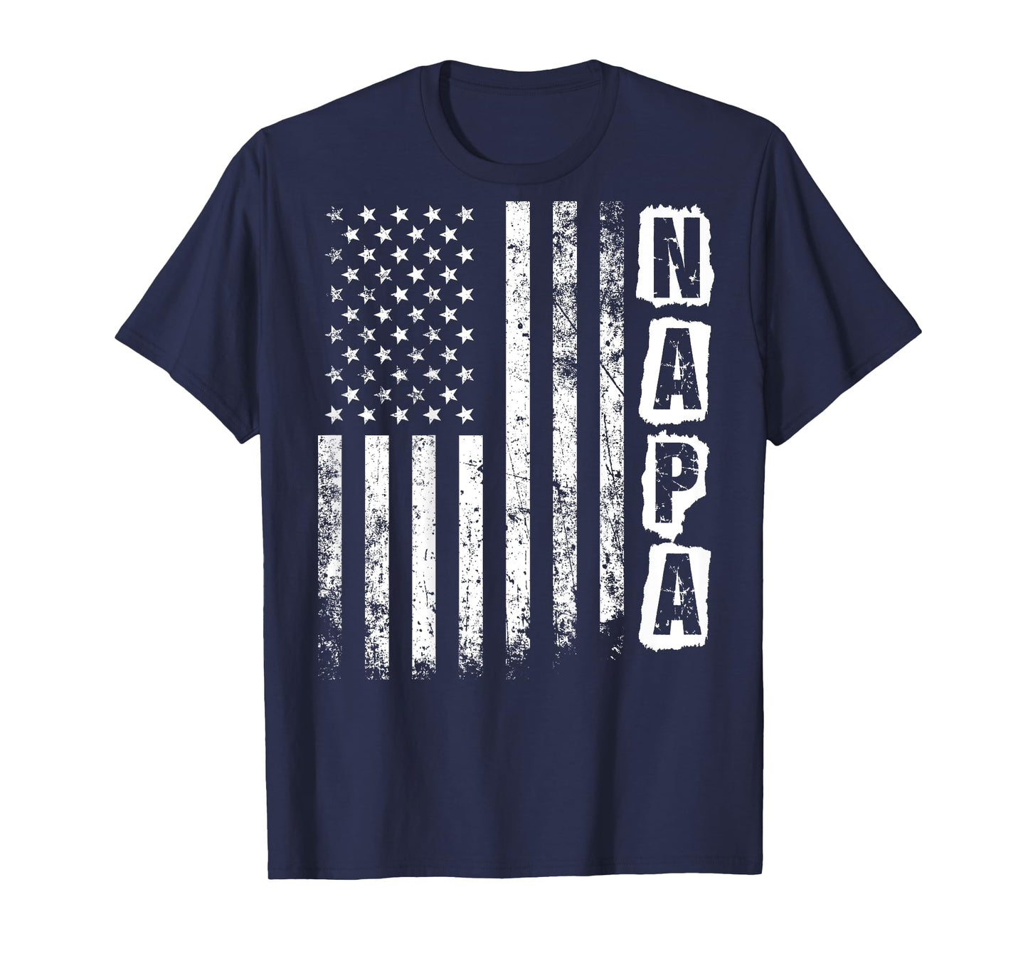 Napa Father's Day American Flag 4th of July Backside T-Shirt